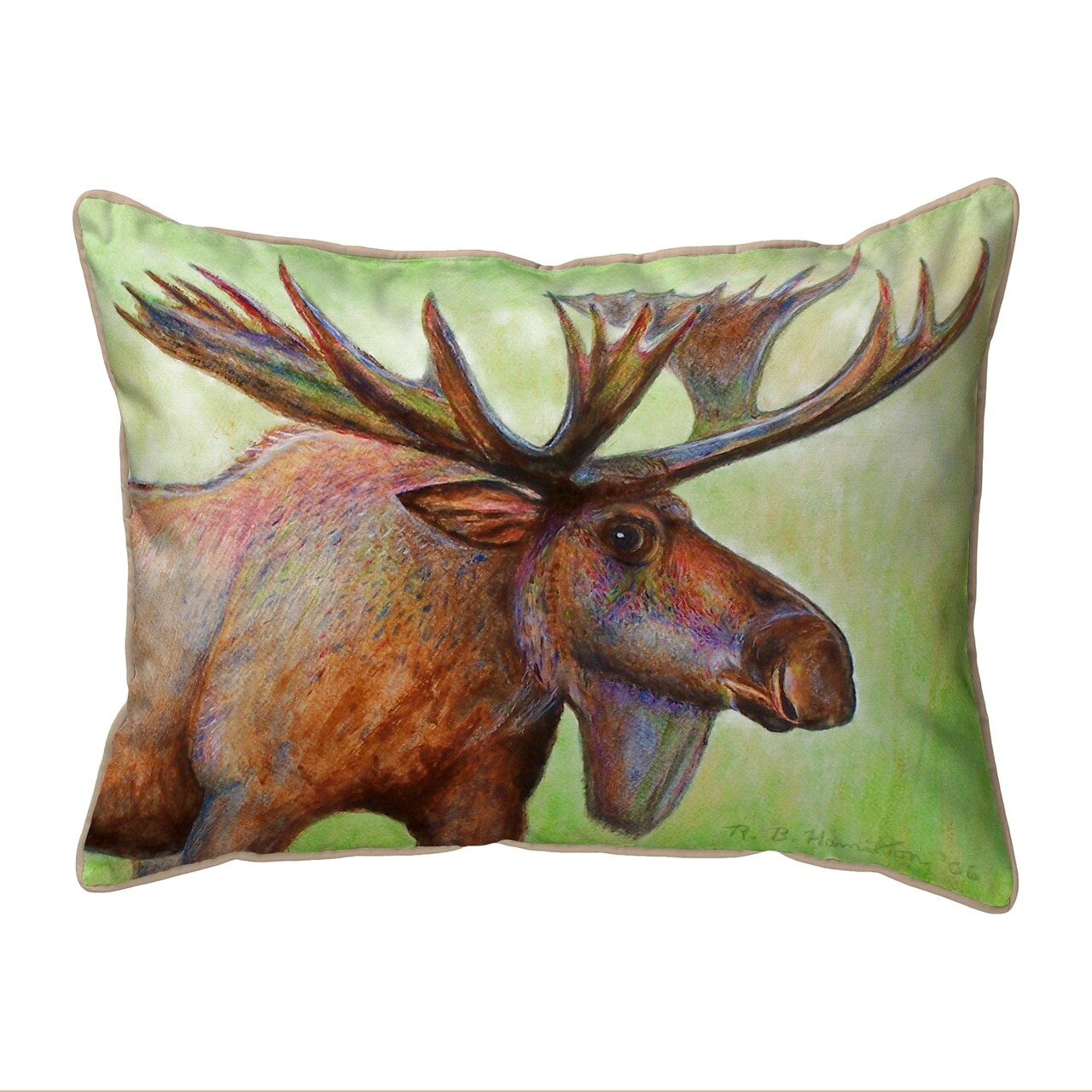 Betsy Drake Moose Extra Large 20 X 24 Indoor / Outdoor Pillow